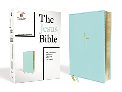 The Jesus Bible, NIV Edition, Leathersoft, Blue, Comfort Print -- Passion Publishing, Bible