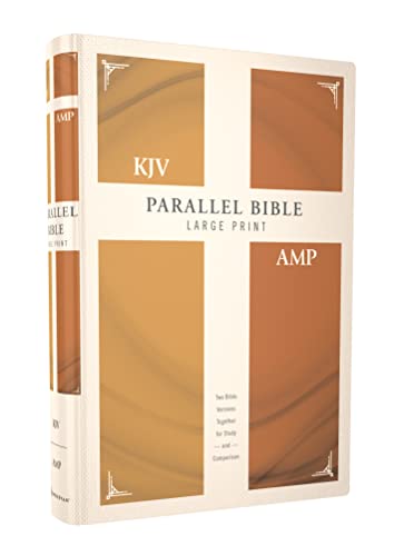 KJV, Amplified, Parallel Bible, Large Print, Hardcover, Red Letter Edition: Two Bible Versions Together for Study and Comparison -- Zondervan, Bible