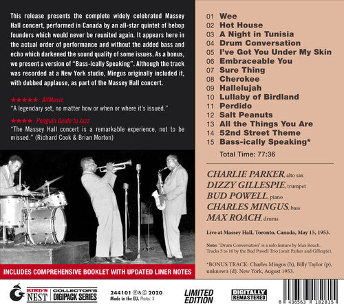 Jazz At Massey Hall: Centennial Celebration Coll, Charlie Parker, CD