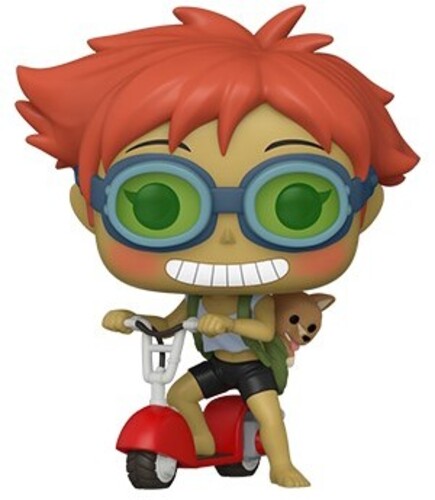 Pop Anime Cowboy Bebop Edward On Scooter With Ein