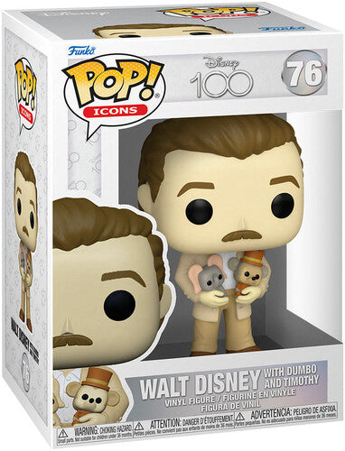 Disney's 100Th - Walt W/Dumbo & T - Funko Pop! Icons: - Collectibles