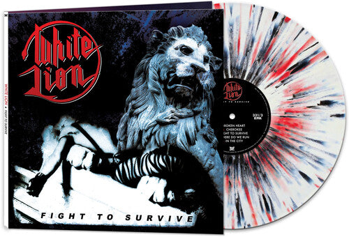 Fight To Survive - White/Black/Red Splatter, White Lion, LP
