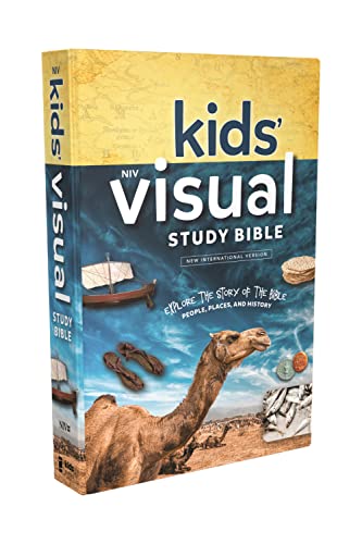 Niv, Kids' Visual Study Bible, Hardcover, Blue, Full Color Interior: Explore the Story of the Bible---People, Places, and History -- Zondervan, Bible