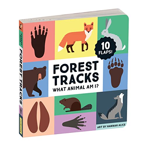 Forest Tracks: What Animal Am I? Lift-The-Flap Board Book -- Mudpuppy, Hardcover