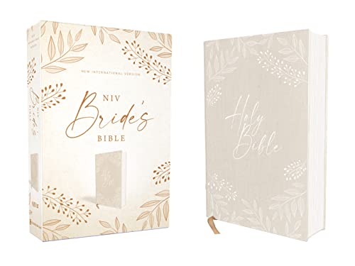 Niv, Bride's Bible, Cloth Over Board, Cream, Red Letter, Comfort Print -- Zondervan, Bible