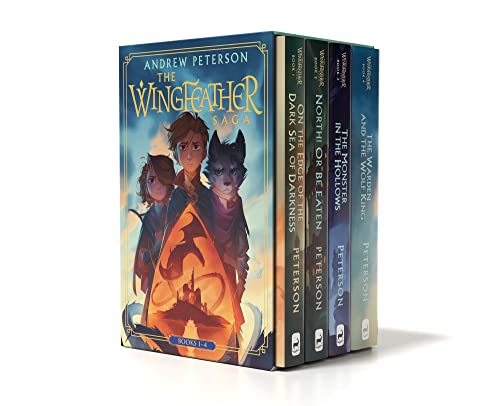 Wingfeather Saga Boxed Set: On the Edge of the Dark Sea of Darkness; North! or Be Eaten; The Monster in the Hollows; The Warden and the Wolf King -- Andrew Peterson, Hardcover