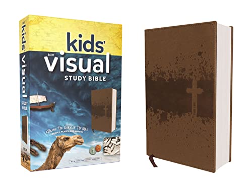 Niv, Kids' Visual Study Bible, Leathersoft, Bronze, Full Color Interior: Explore the Story of the Bible---People, Places, and History -- Zondervan, Bible