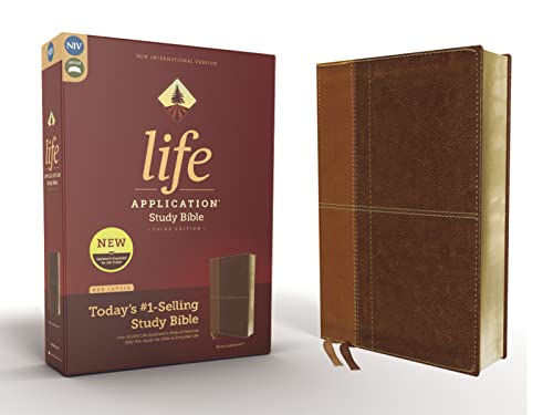 Niv, Life Application Study Bible, Third Edition, Leathersoft, Brown, Red Letter Edition -- Zondervan, Bible