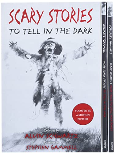 Scary Stories Paperback Box Set: The Complete 3-Book Collection with Classic Art by Stephen Gammell -- Alvin Schwartz - Boxed Set