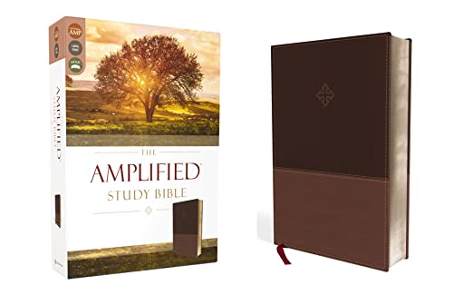 Amplified Study Bible, Imitation Leather, Brown -- Zondervan, Bible