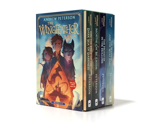 Wingfeather Saga Boxed Set: On the Edge of the Dark Sea of Darkness; North! or Be Eaten; The Monster in the Hollows; The Warden and the Wolf King by Peterson, Andrew