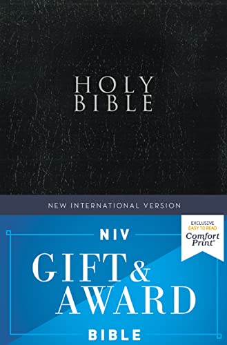Niv, Gift and Award Bible, Leather-Look, Black, Red Letter Edition, Comfort Print -- Zondervan, Bible