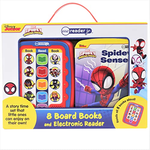 Marvel Spidey and His Amazing Friends: Me Reader Jr 8 Board Books and Electronic Reader Sound Book Set [With Battery] by Pi Kids