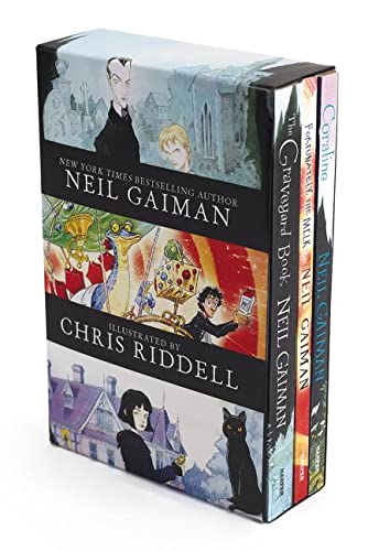 Neil Gaiman/Chris Riddell 3-Book Box Set: Coraline; The Graveyard Book; Fortunately, the Milk -- Neil Gaiman, Boxed Set