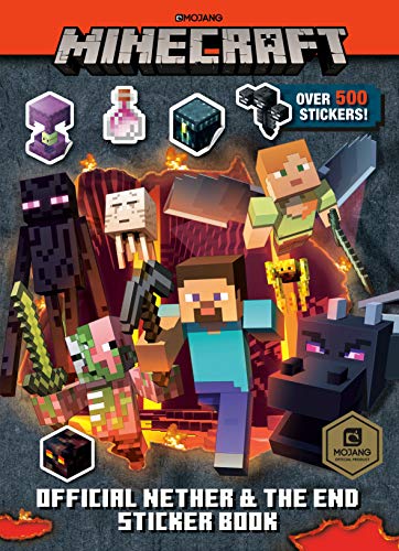 Minecraft Official the Nether and the End Sticker Book (Minecraft) -- Stephanie Milton - Paperback