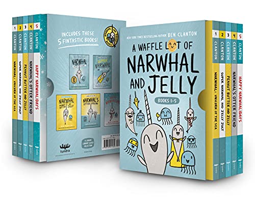 A Waffle Lot of Narwhal and Jelly (Hardcover Books 1-5) -- Ben Clanton, Hardcover