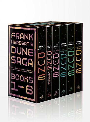 Frank Herbert's Dune Saga 6-Book Boxed Set: Dune, Dune Messiah, Children of Dune, God Emperor of Dune, Heretics of Dune, and Chapterhouse: Dune -- Frank Herbert - Paperback