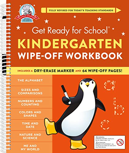 Get Ready for School: Kindergarten Wipe-Off Workbook -- Heather Stella, Spiral