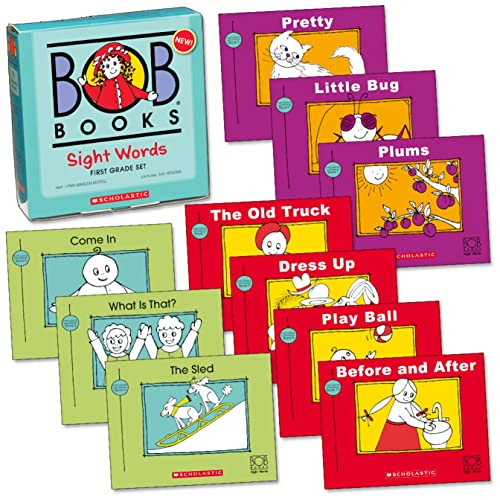 Bob Books - Sight Words First Grade Box Set Phonics, Ages 4 and Up, First Grade, Flashcards (Stage 2: Emerging Reader) -- Lynn Maslen Kertell - Paperback