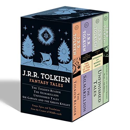 Tolkien Fantasy Tales Box Set (the Tolkien Reader, the Silmarillion, Unfinished Tales, Sir Gawain and the Green Knight): Essays, Epics, and Translatio -- J. R. R. Tolkien, Boxed Set