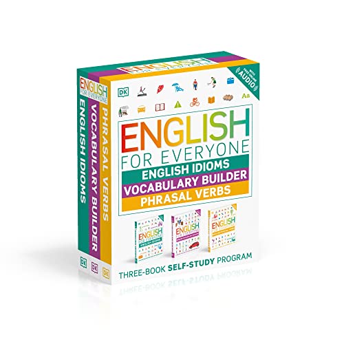 English for Everyone English Idioms, Vocabulary Builder, Phrasal Verbs 3 Book Box Set -- DK, Paperback