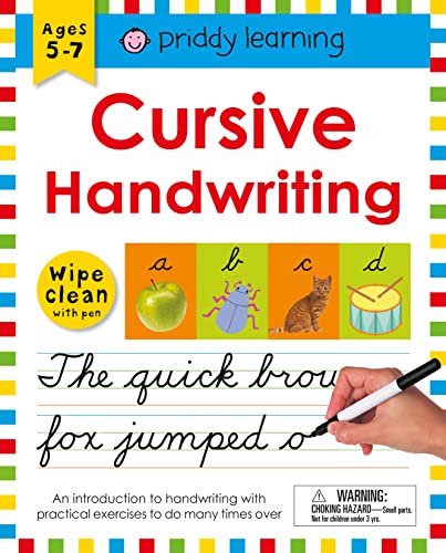 Wipe Clean Workbook: Cursive Handwriting: Ages 5-7; Wipe-Clean with Pen -- Roger Priddy - Spiral