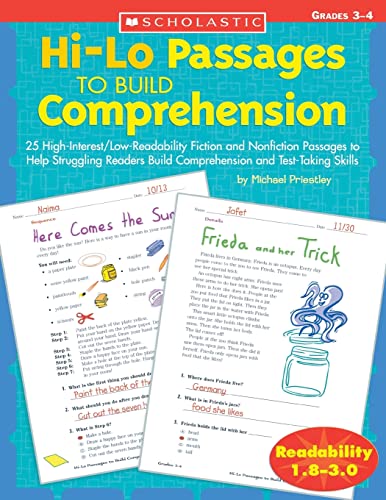 Hi-Lo Passages to Build Comprehension: Grades 3-4 -- Michael Priestley - Paperback