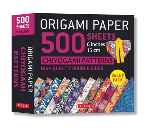 Origami Paper 500 Sheets Chiyogami Patterns 6 15cm: Tuttle Origami Paper: Double-Sided Origami Sheets Printed with 12 Different Designs (Instructions by Tuttle Studio