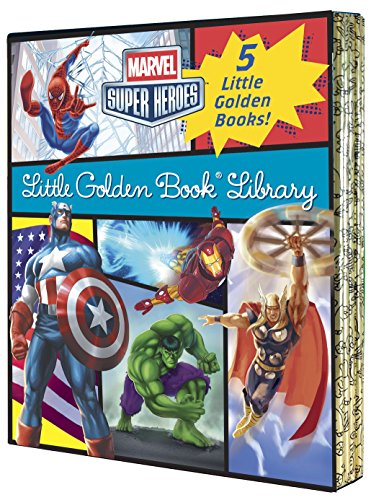 Marvel Super Heroes Little Golden Book Library: 5-Book Boxed Set: Spider-Man, Hulk, Iron Man, Captain America, the Avengers -- Various, Boxed Set