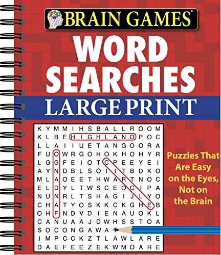 Brain Games - Word Searches - Large Print (Red) by Publications International Ltd