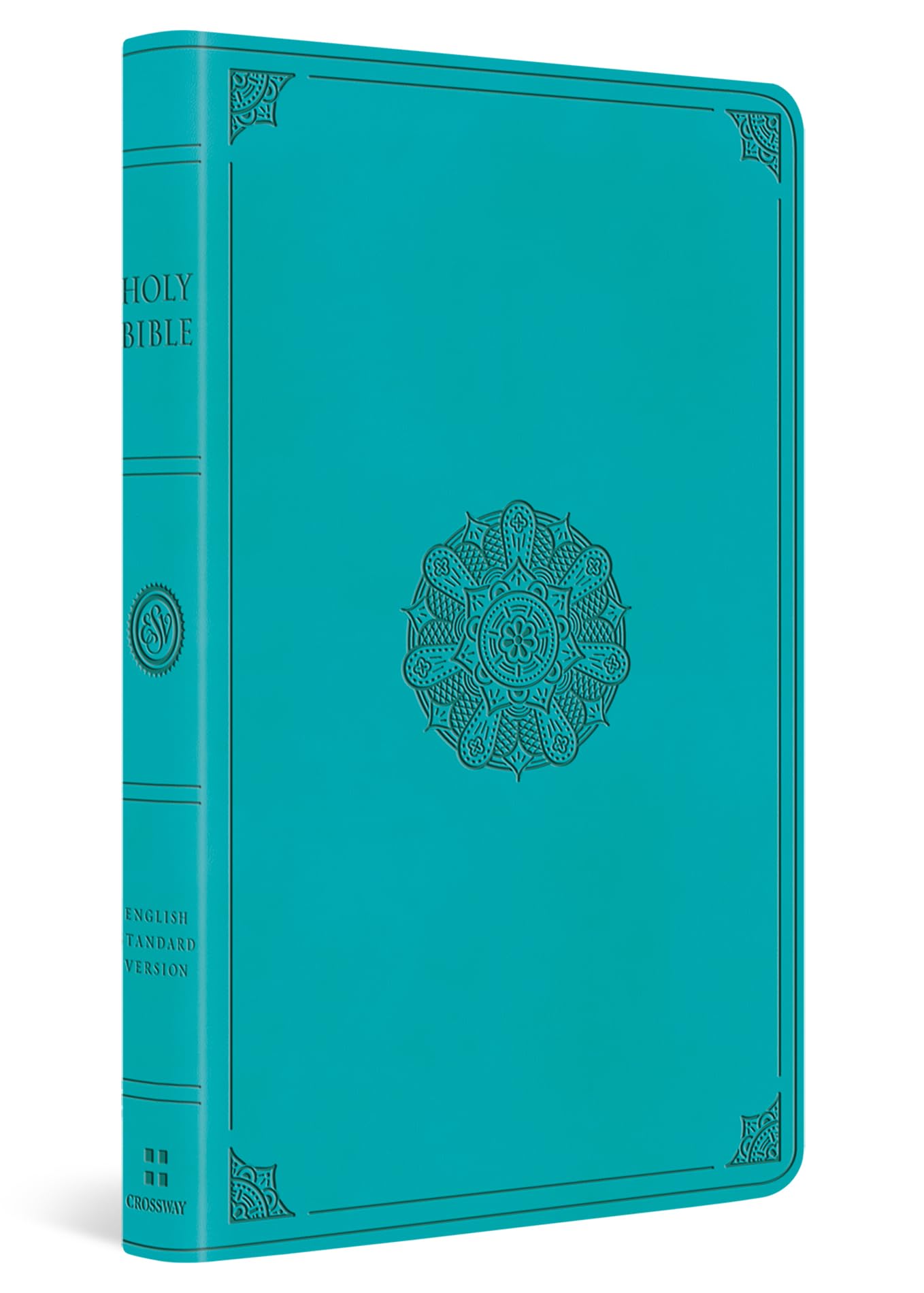 ESV Large Print Value Thinline Bible (Trutone, Turquoise, Emblem Design) by