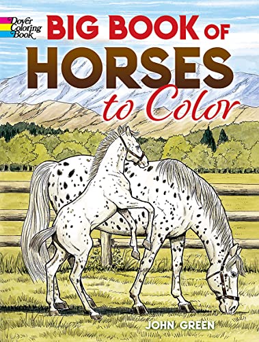 Big Book of Horses to Color -- John Green - Paperback