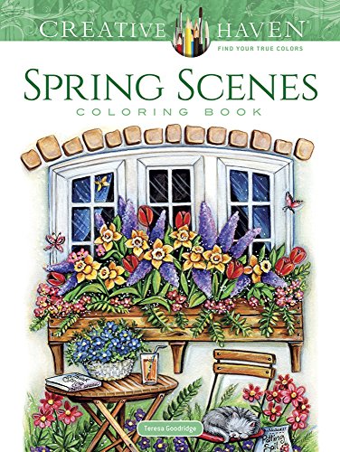 Creative Haven Spring Scenes Coloring Book -- Teresa Goodridge, Paperback