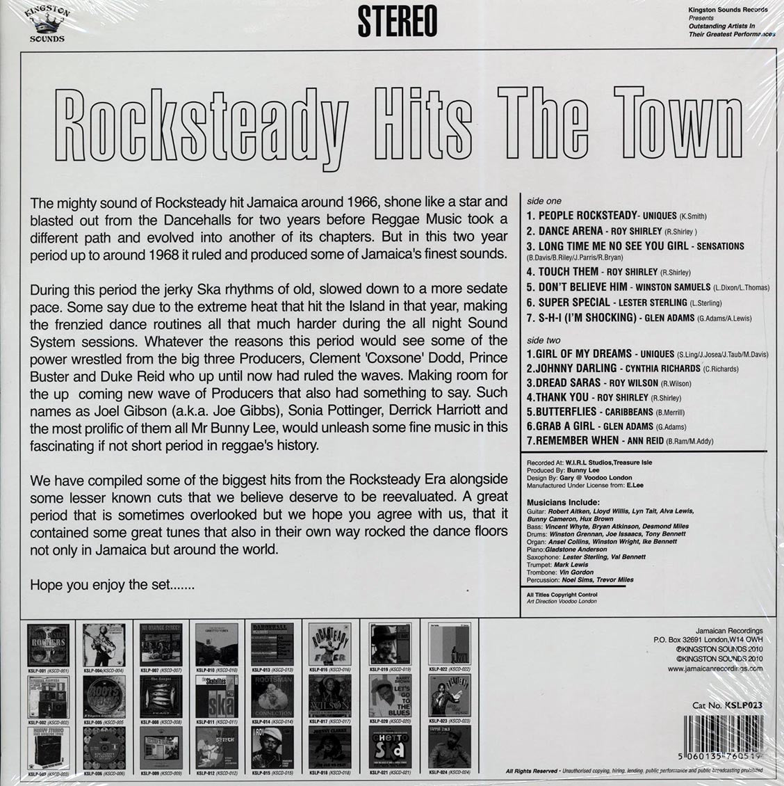 Lester Sterling, Glen Adams, Uniques, Etc. - Rocksteady Hits The Town (180g) - Vinyl LP, LP