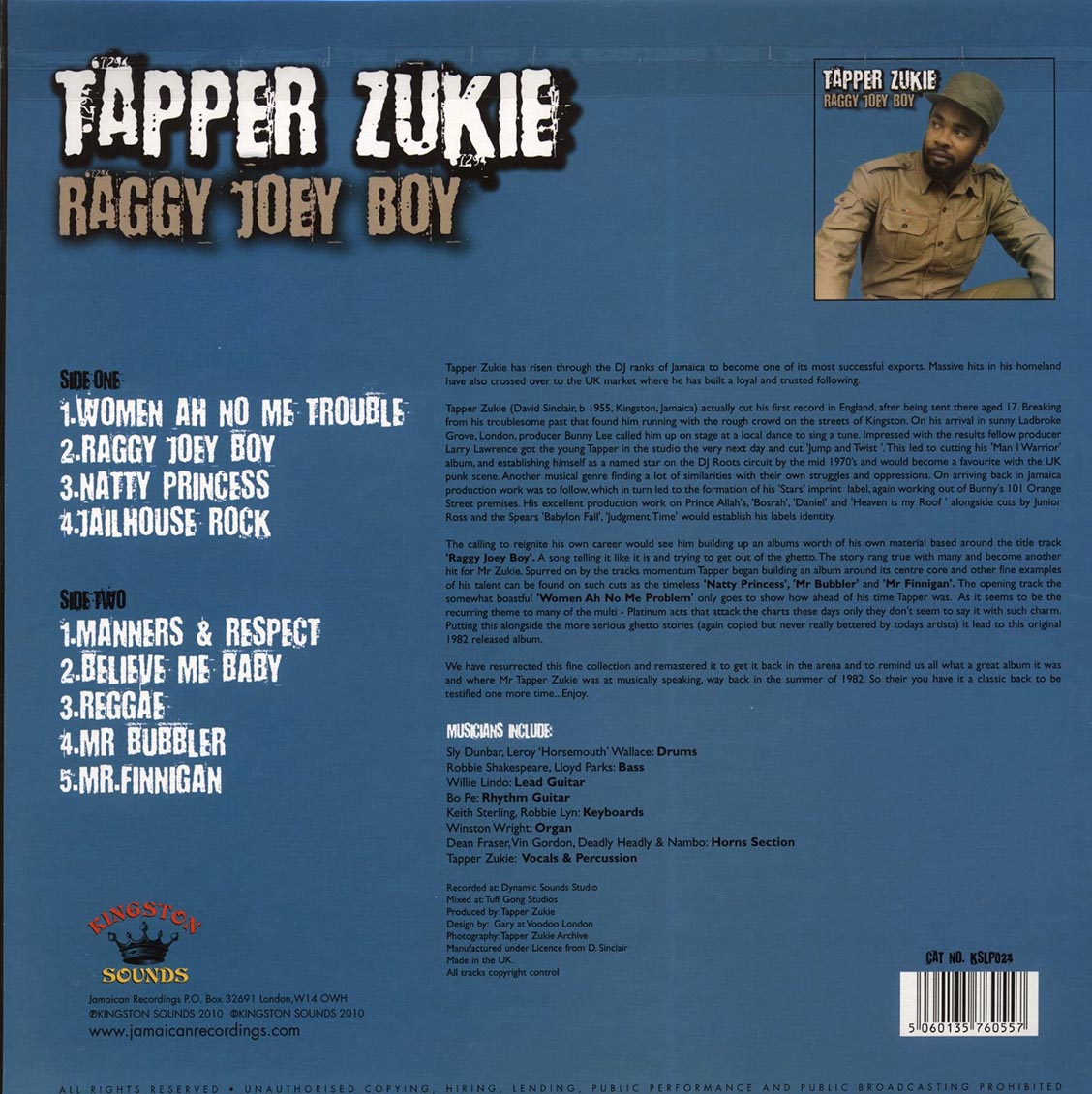 Tappa Zukie - Raggy Joey Boy (180g) - Vinyl LP, LP