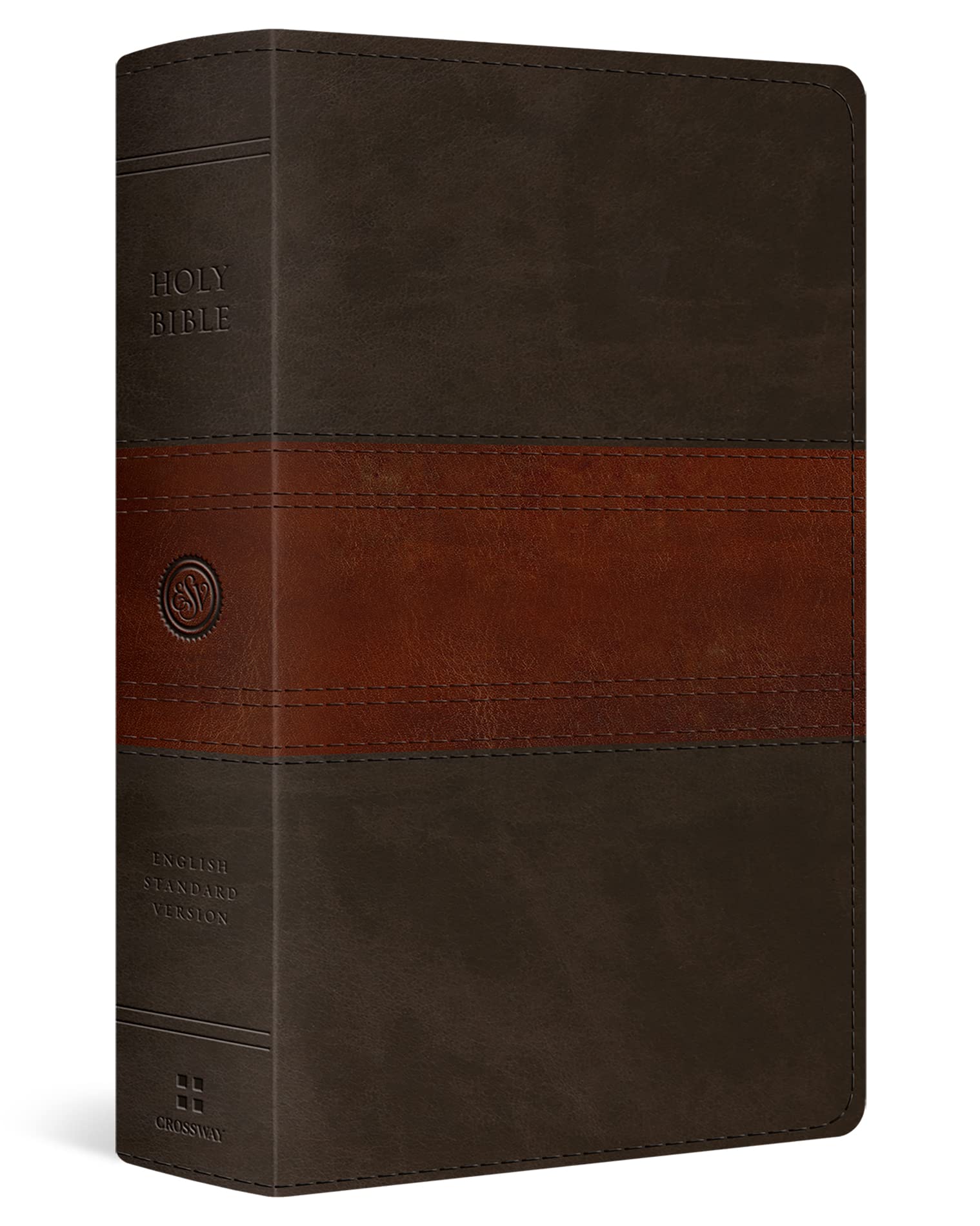 ESV Large Print Personal Size Bible (Trutone, Forest/Tan, Trail Design) by