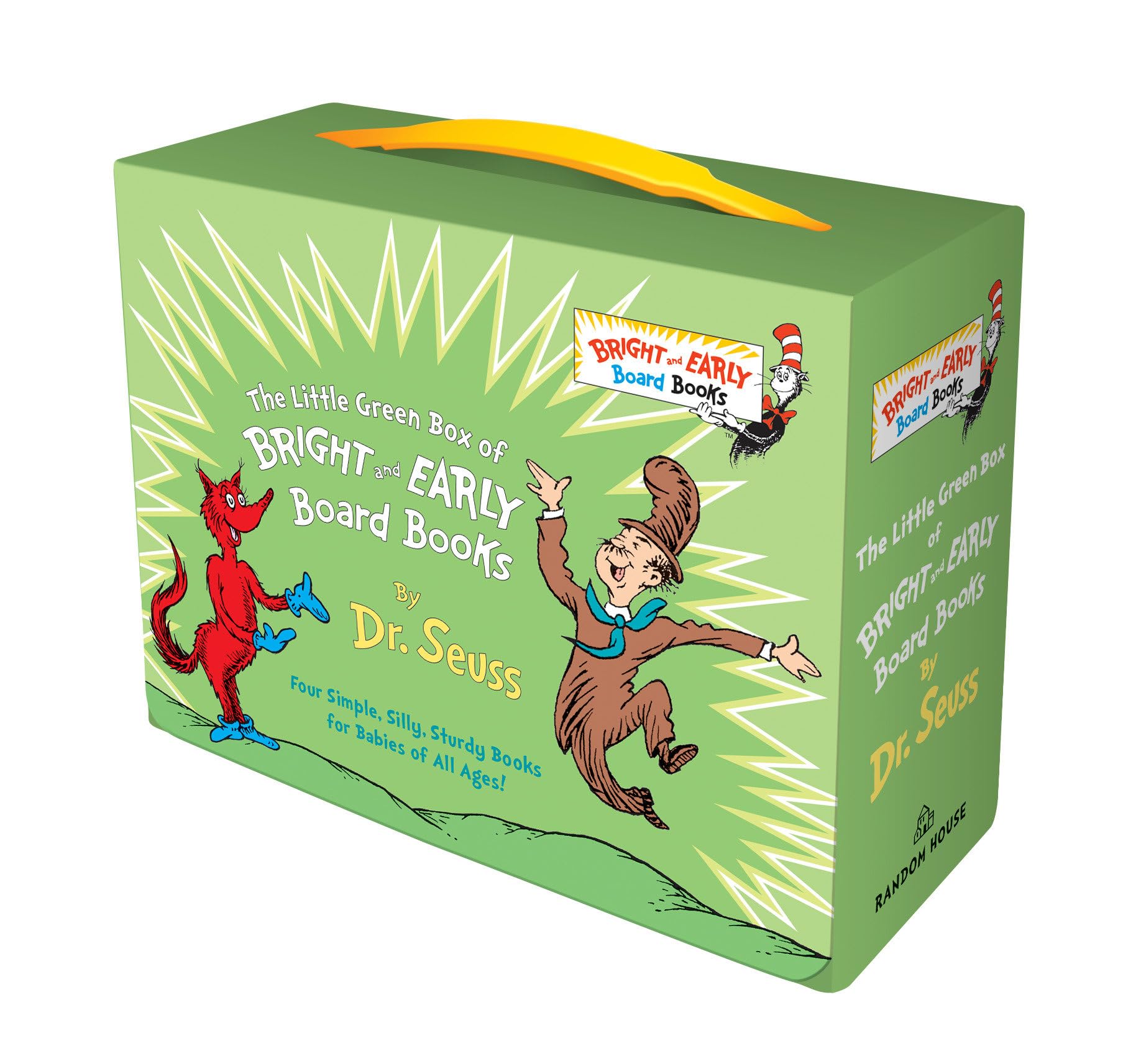 Little Green Box of Bright and Early Board Books: Fox in Socks; Mr. Brown Can Moo! Can You?; There's a Wocket in My Pocket!; Dr. Seuss's ABC by Dr Seuss