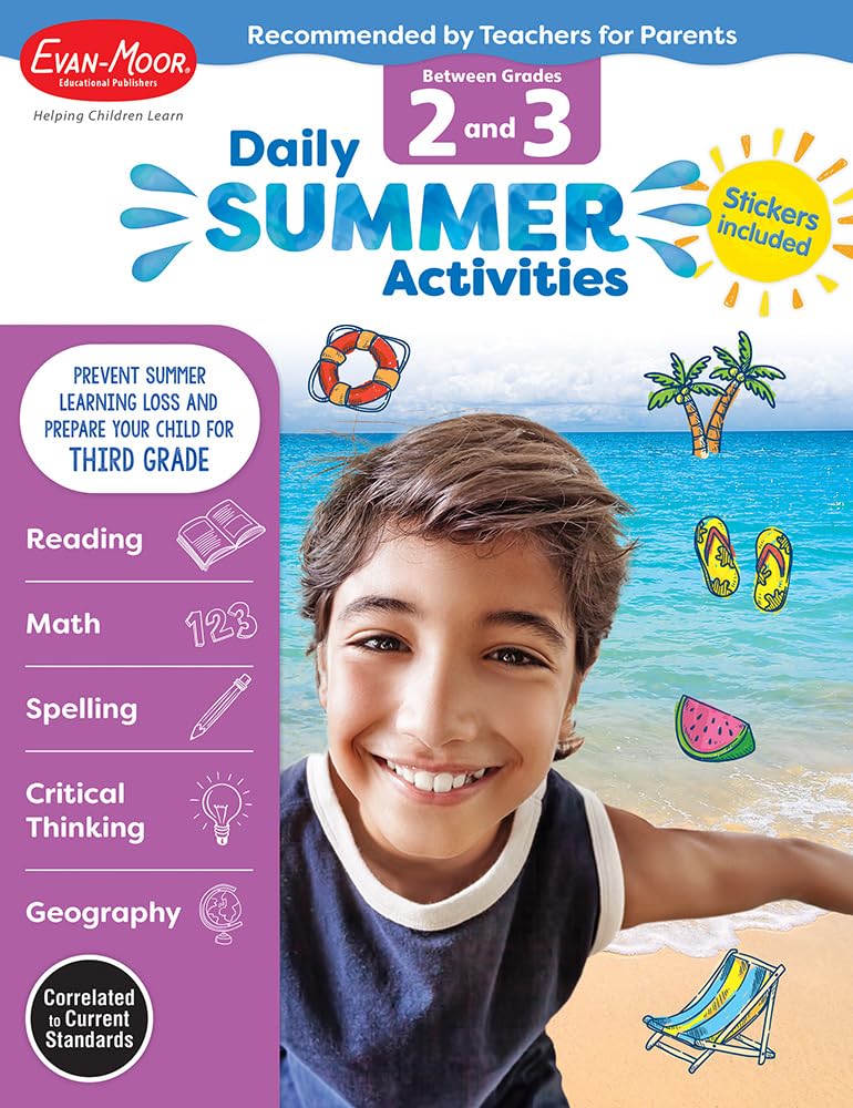 Daily Summer Activities: Moving from 2nd Grade to 3rd Grade, Grades 2-3 by Evan-Moor Educational Publishers