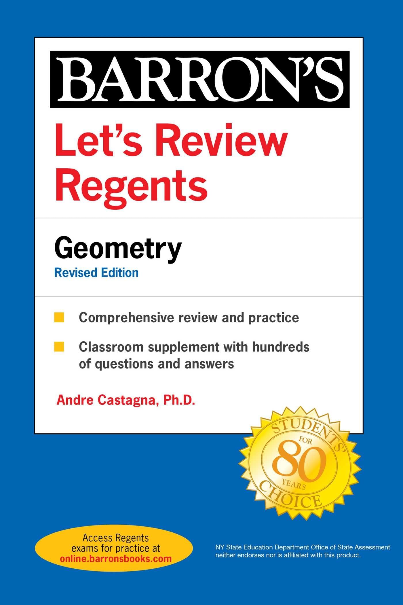 Let's Review Regents: Geometry Revised Edition by Castagna, Andre