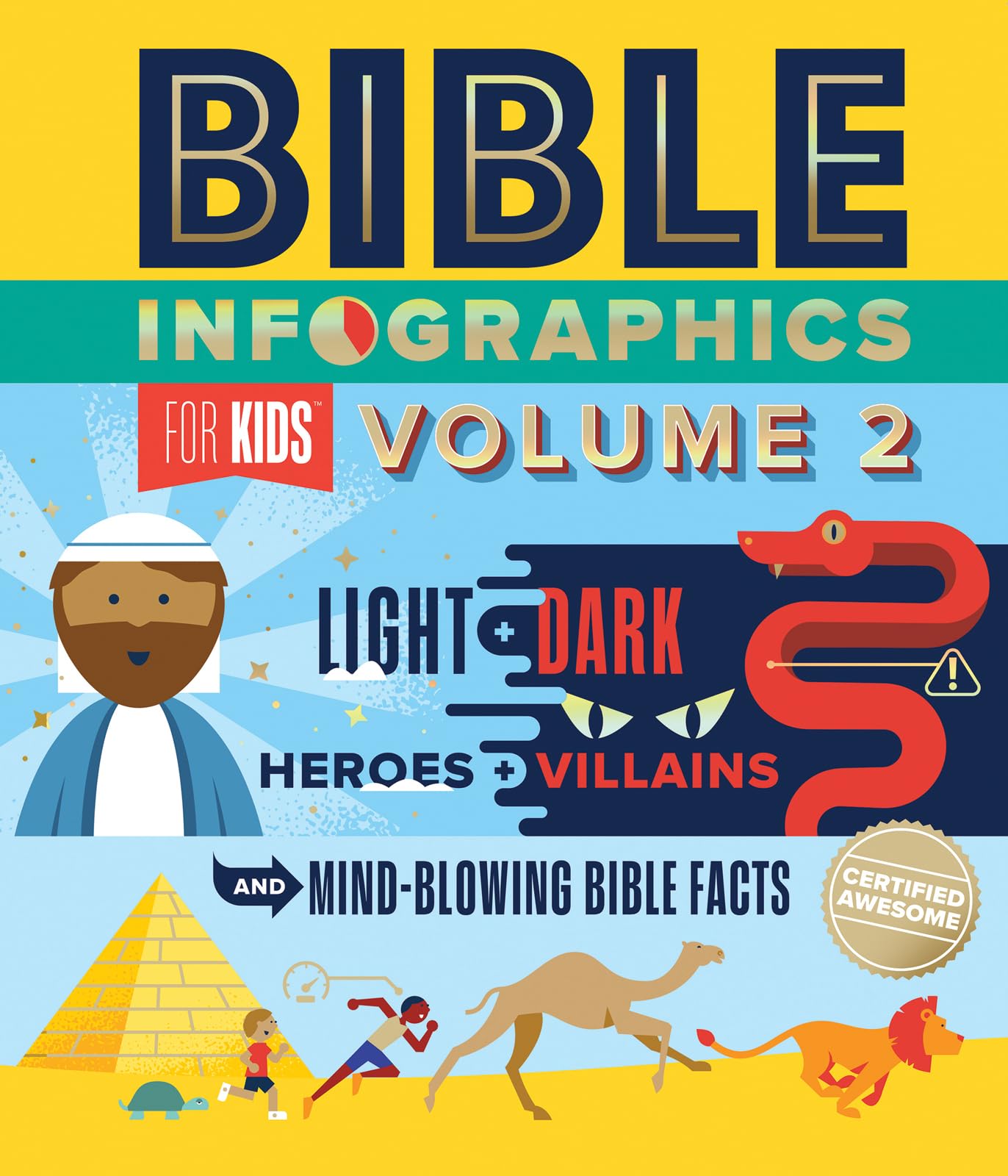 Bible Infographics for Kids Volume 2: Light and Dark, Heroes and Villains, and Mind-Blowing Bible Facts by Harvest House Publishers