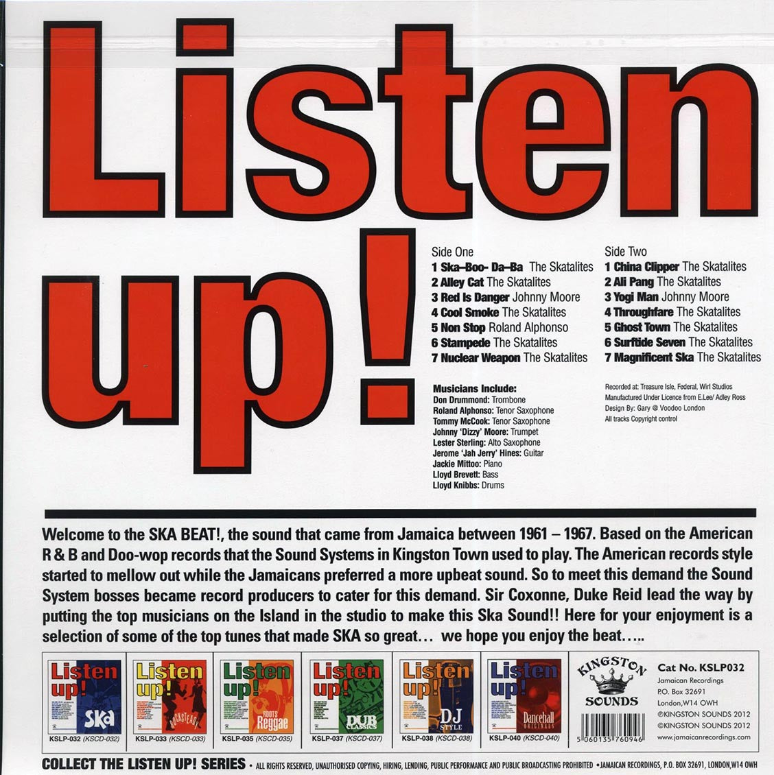 The Skatalites - Listen Up: Ska (180g) - Vinyl LP, LP