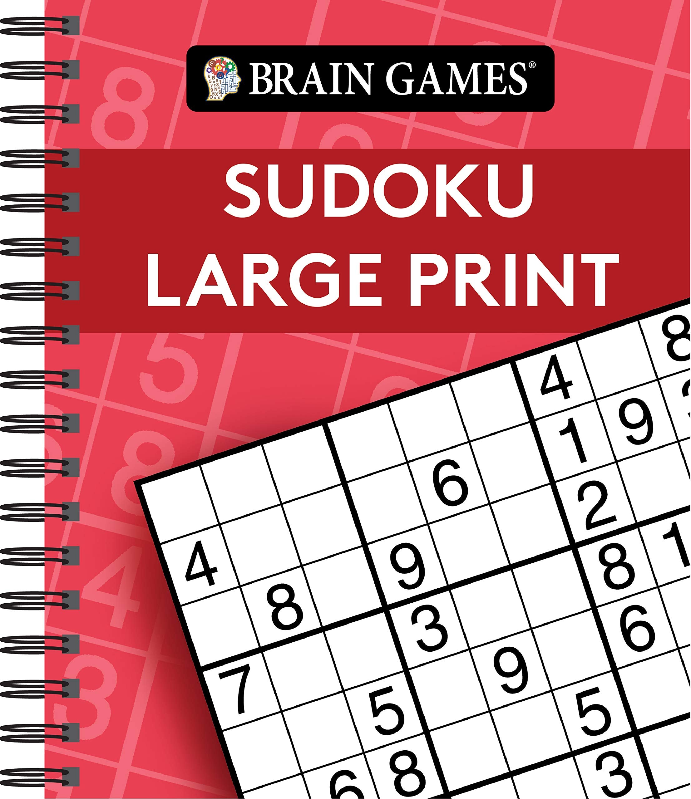 Brain Games - Sudoku Large Print (Red) by Publications International Ltd