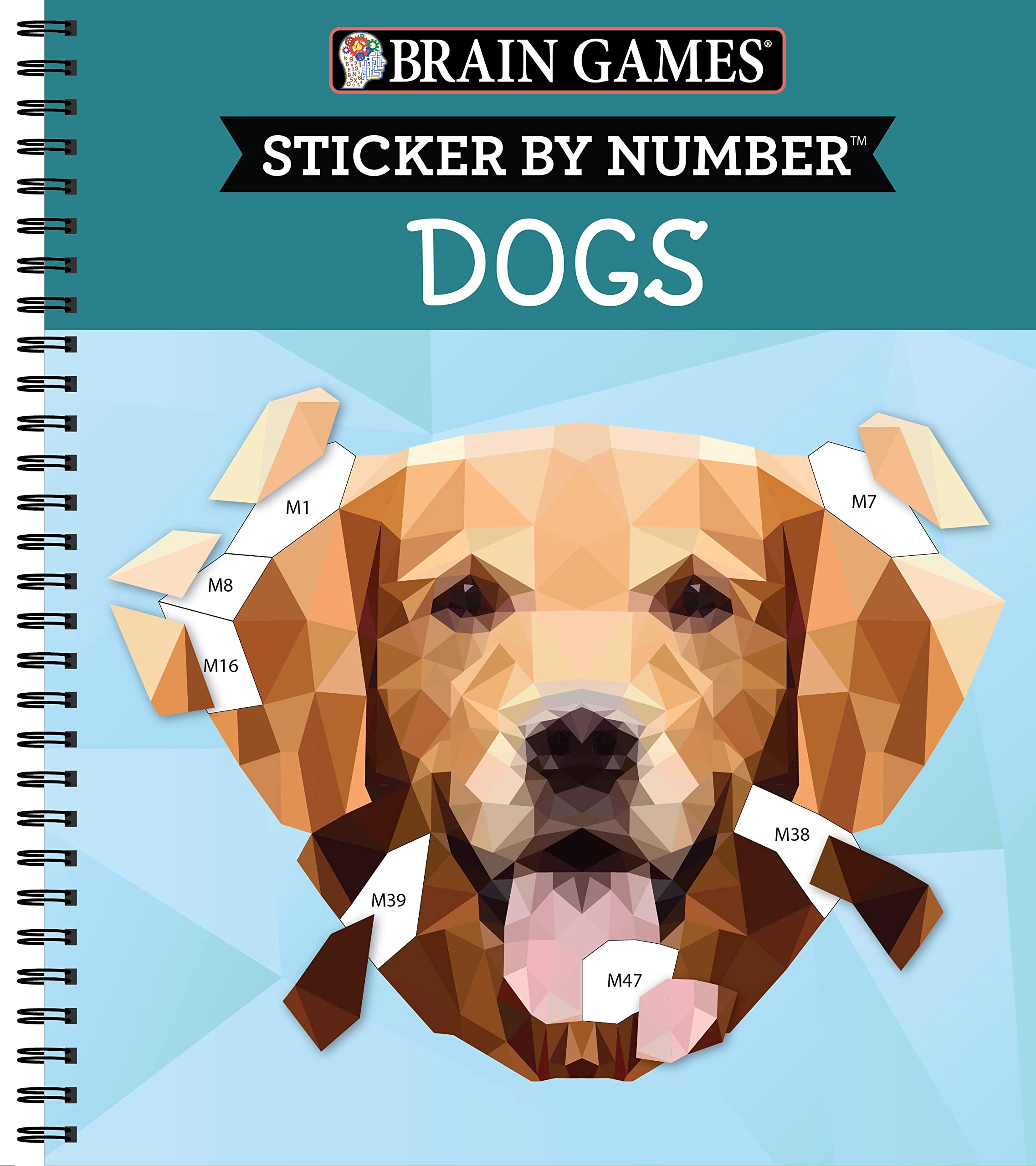 Brain Games - Sticker by Number: Dogs (28 Images to Sticker) by Publications International Ltd