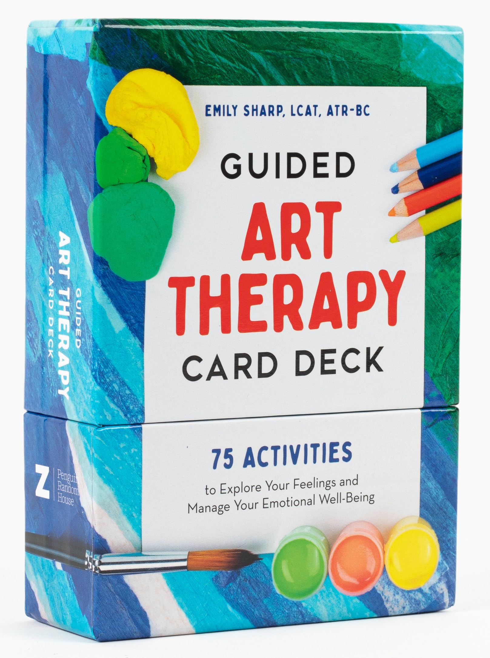 Guided Art Therapy Card Deck: 75 Activities to Explore Your Feelings and Manage Your Emotional Well-Being by Sharp, Emily