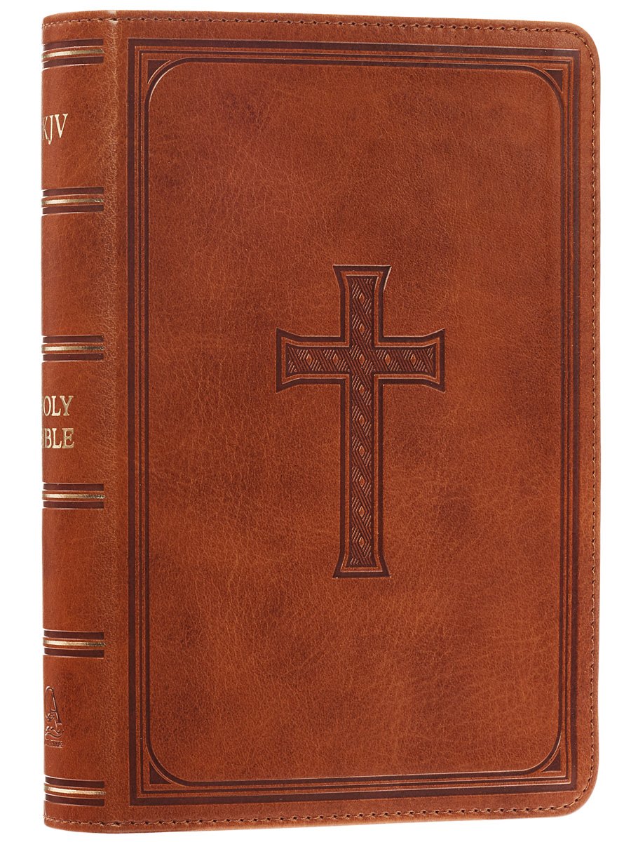 KJV Compact Large Print Lux-Leather Tan by