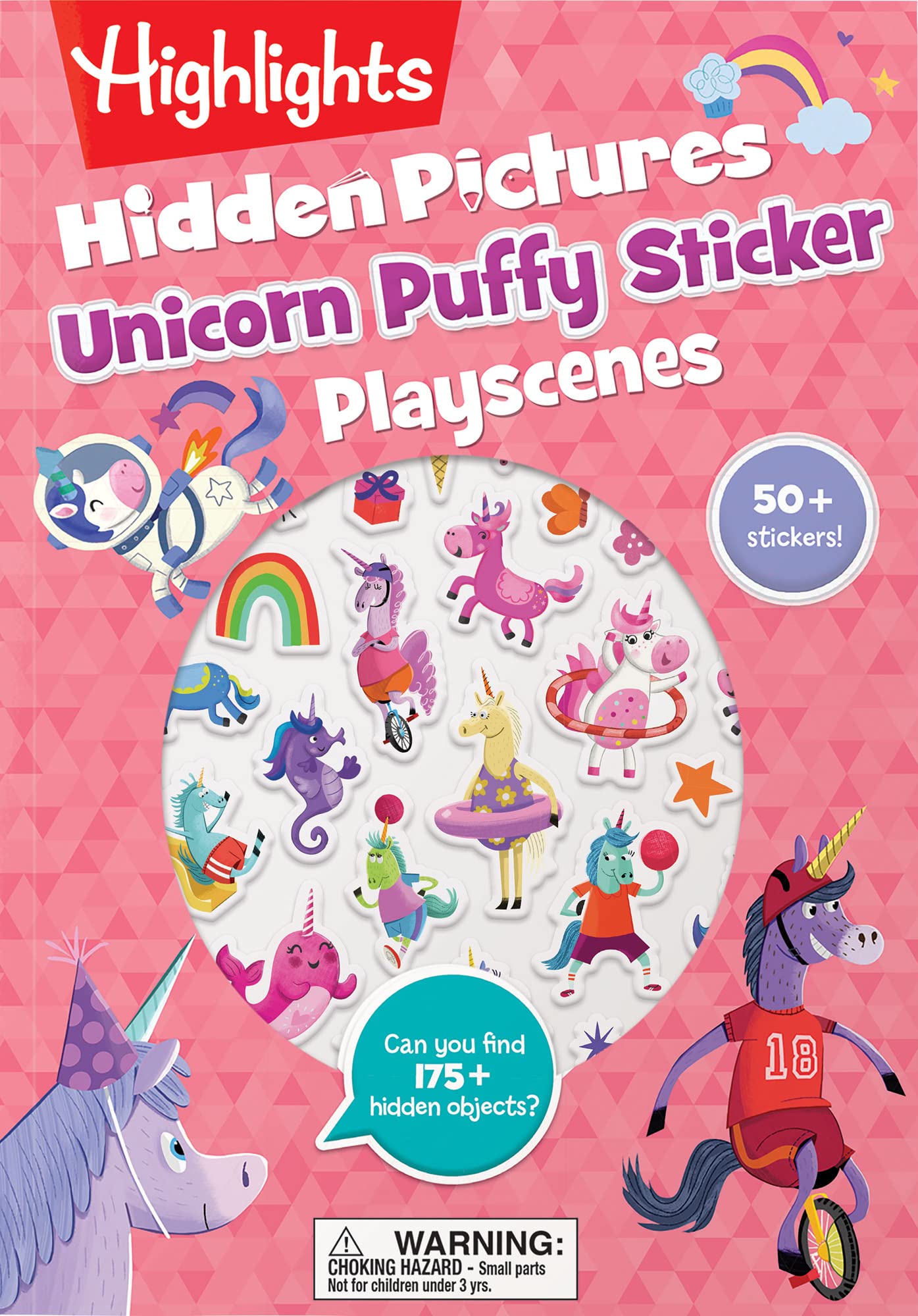 Unicorn Hidden Pictures Puffy Sticker Playscenes by Highlights