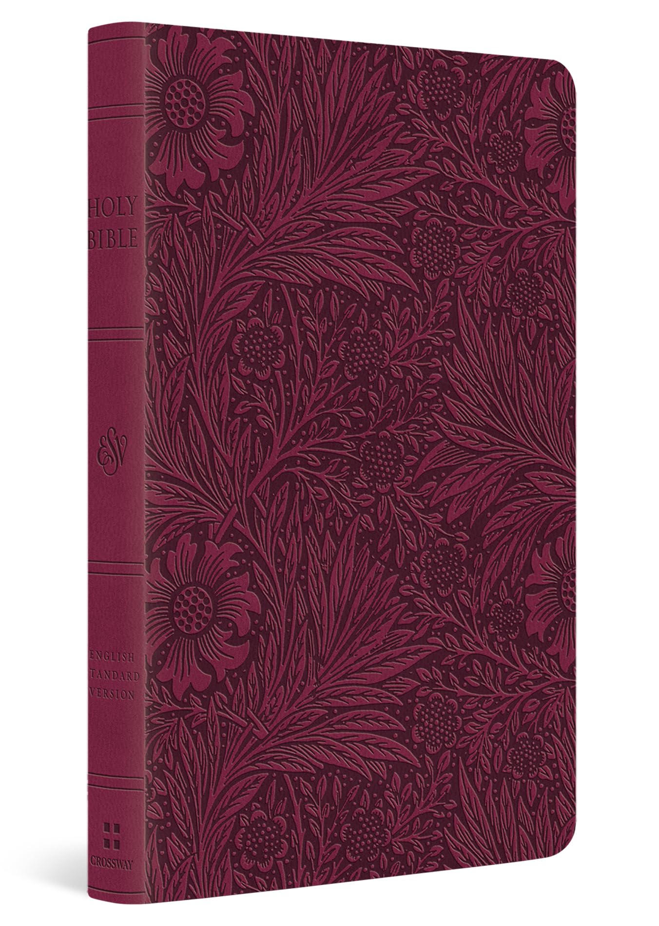 ESV Large Print Value Thinline Bible (Trutone, Raspberry, Floral Design) by