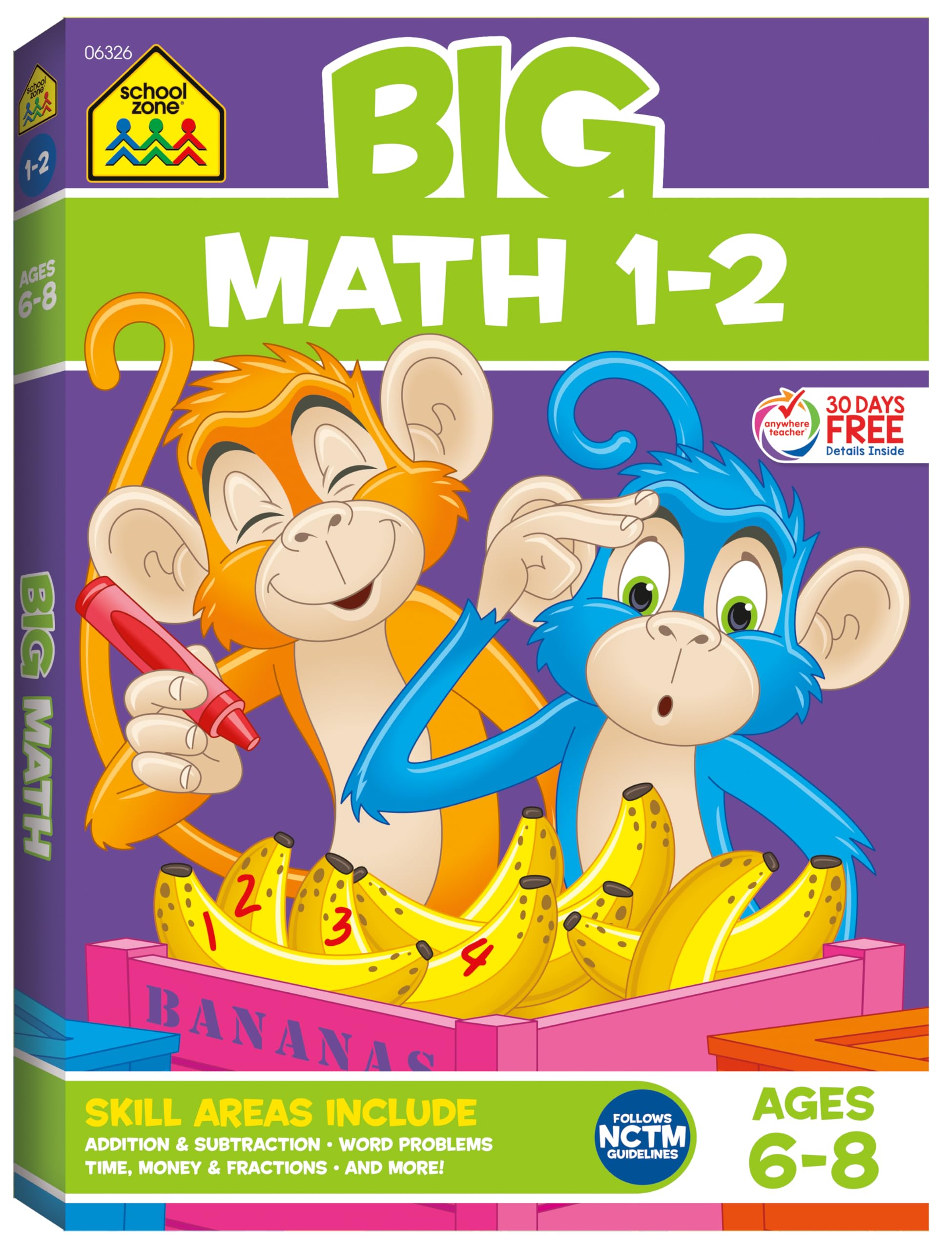 School Zone Big Math 1-2 Workbook by Zone, School