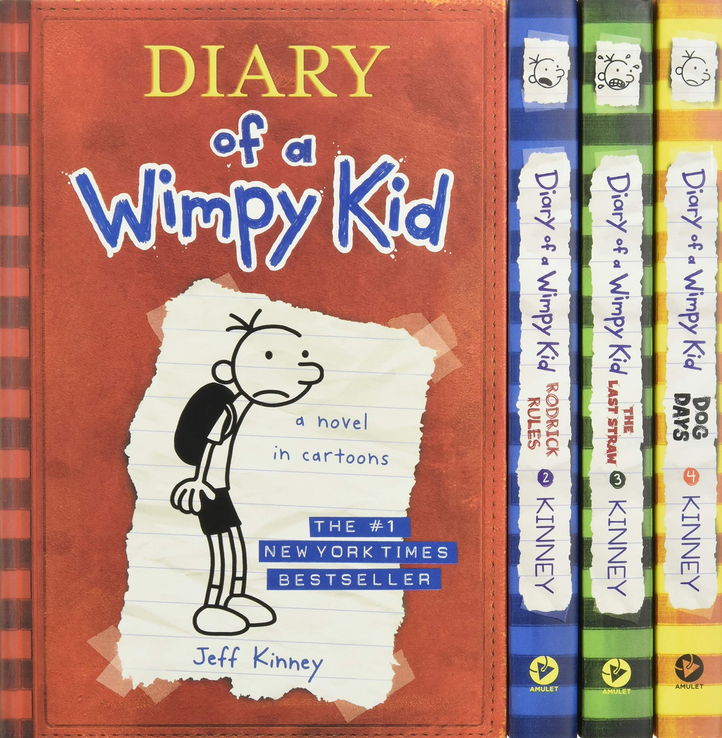 Diary of a Wimpy Kid Box of Books 1-4 Revised by Kinney, Jeff