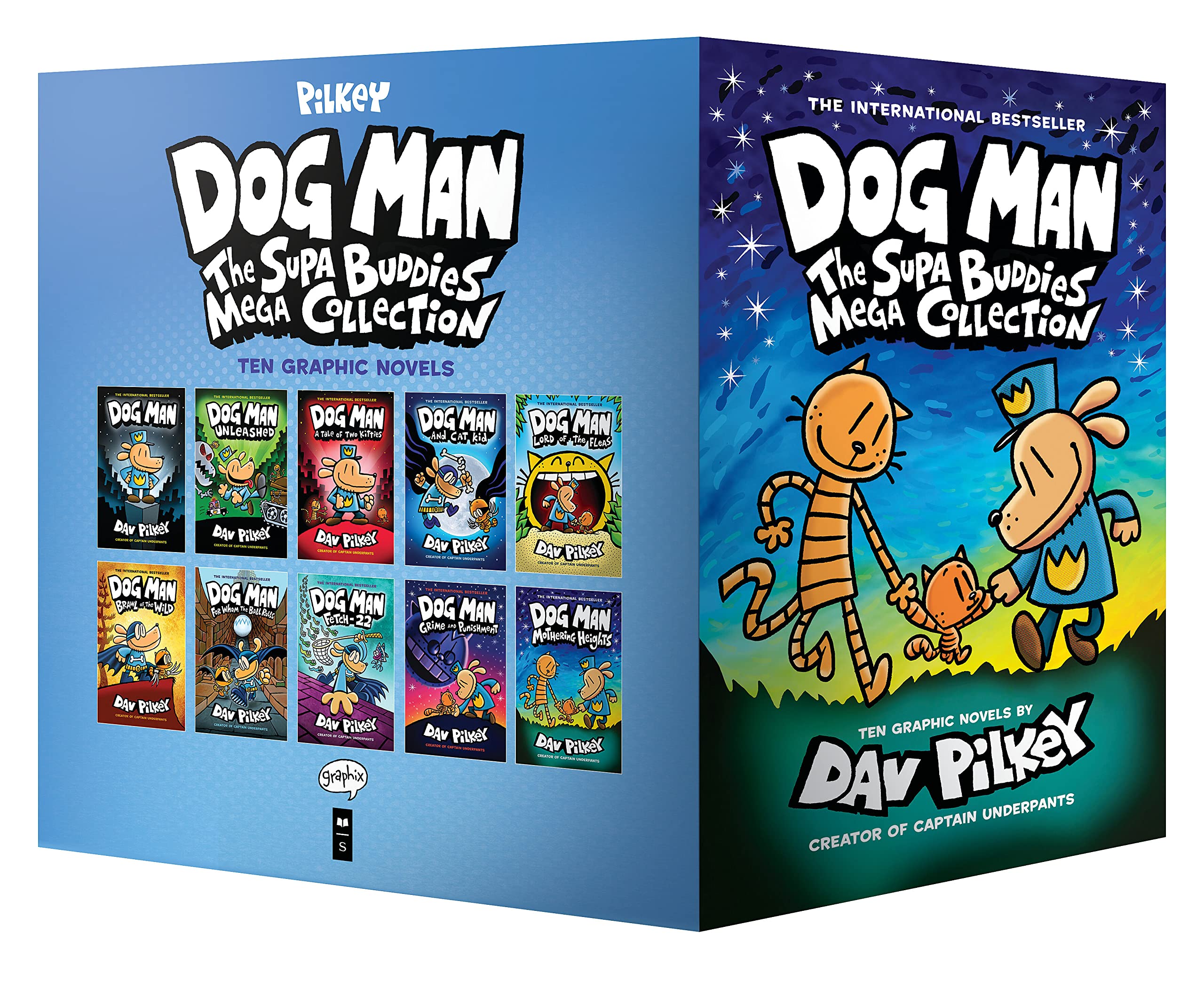 Boxed - Dog Man: The Supa Buddies Mega Collection: From the Creator of Captain Underpants (Dog Man #1-10 Box Set) by Pilkey, Dav